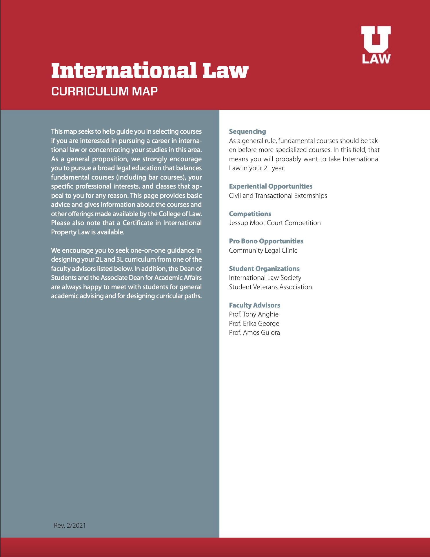 International Law Curriculum Map