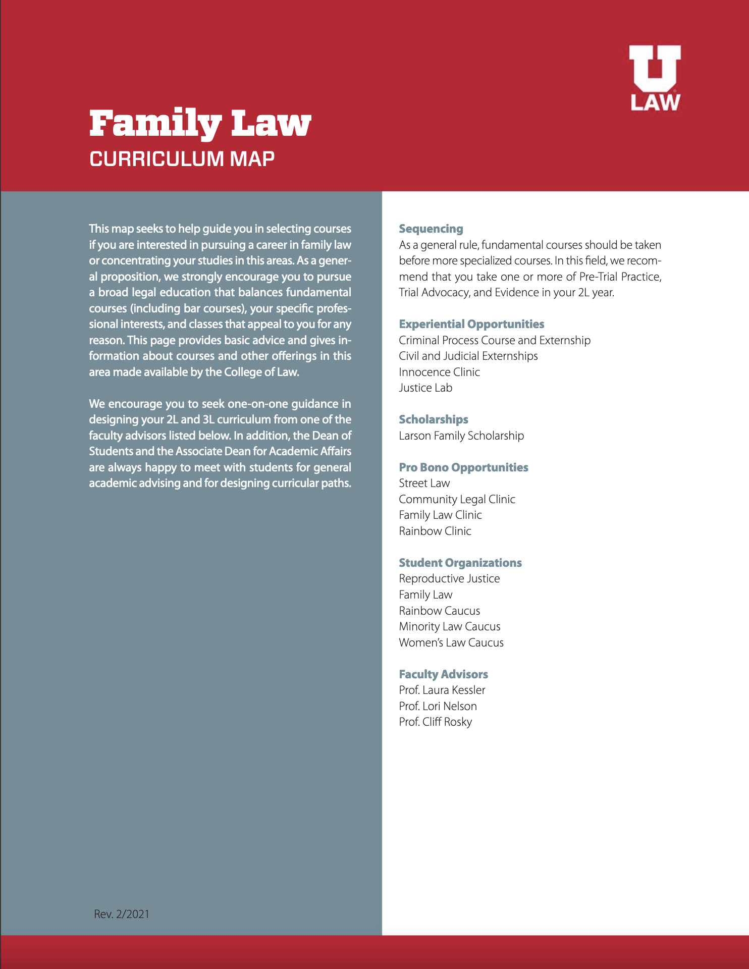 Family Law Curriculum Map